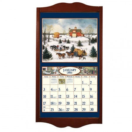 Lang Vintage Red Wall Calendar Frame